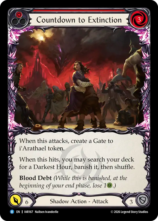 Countdown to Extinction (Red) (IAR167) Rainbow Foil - Usurp the Shadow Throne