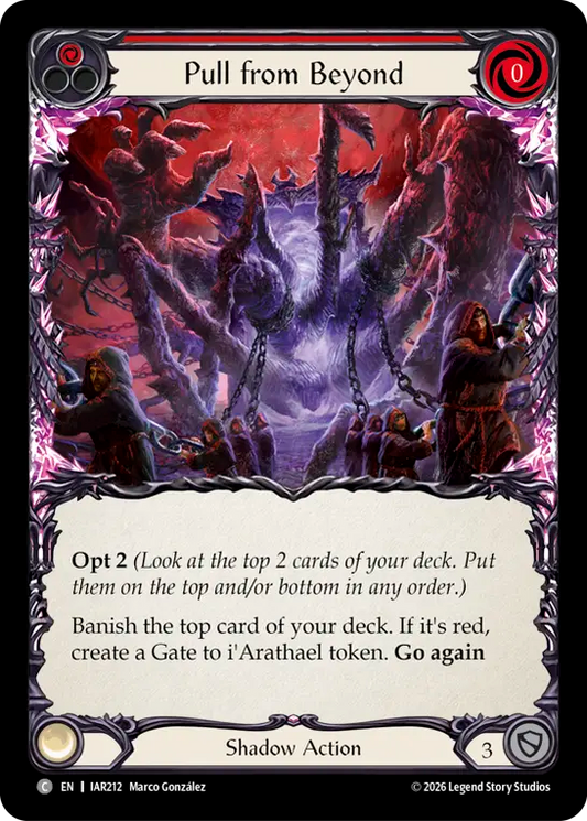 Pull from Beyond (Red) (IAR212) Rainbow Foil - Usurp the Shadow Throne