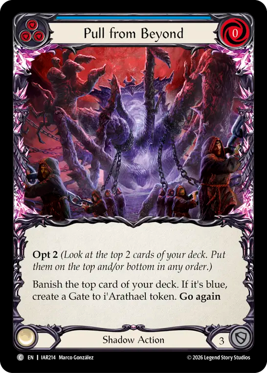 Pull from Beyond (Blue) (IAR214) Rainbow Foil - Usurp the Shadow Throne