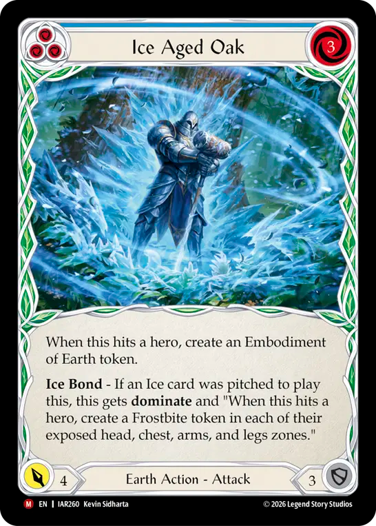 Ice Aged Oak (Blue) (IAR260) Rainbow Foil - Usurp the Shadow Throne