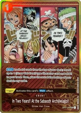 In Two Years!! At the Sabaody Archipelago!! (One Piece Japanese Version 2nd Anniversary Set) (OP01-030) Foil