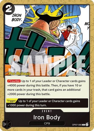 Iron Body (OP07-095) Pre-Release Cards