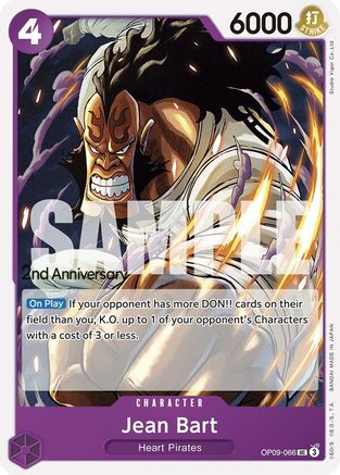 Jean Bart (OP09-066) 2nd Anniversary Tournament Cards