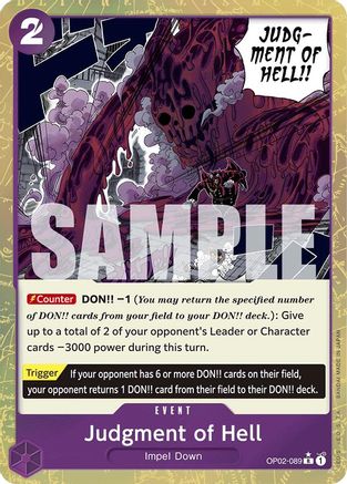 Judgment of Hell (Textured Foil) (OP02-089) Foil