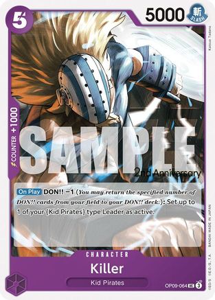 Killer (OP09-064) 2nd Anniversary Tournament Cards