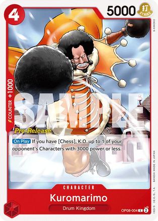 Kuromarimo (OP08-004) Pre-Release Cards