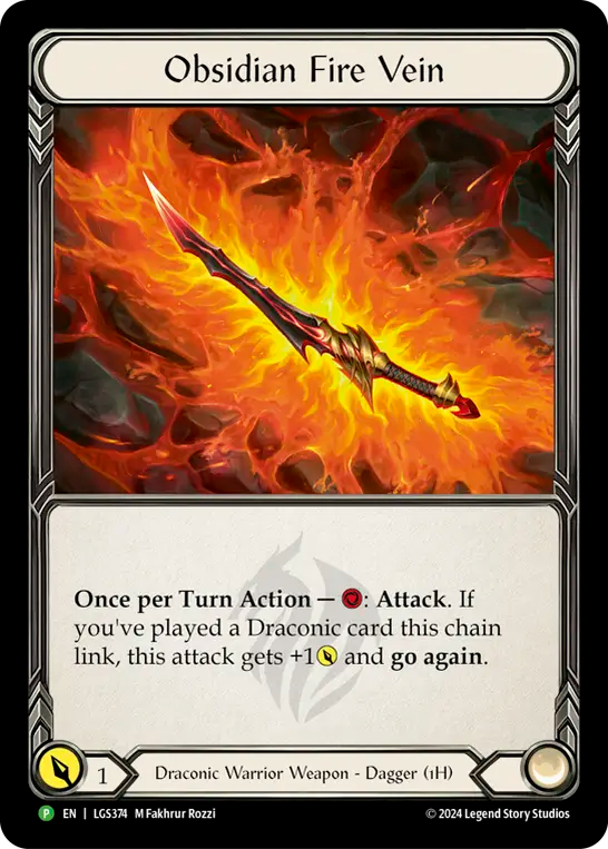 Obsidian Fire Vein (LGS374) Rainbow Foil - FaB Promos