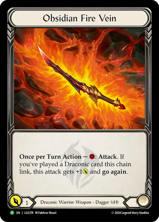 Obsidian Fire Vein (LGS374) Rainbow Foil - FaB Promos