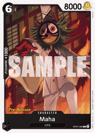Maha (OP07-089) Pre-Release Cards