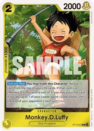 Monkey.D.Luffy (ST13-014) Foil