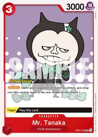 Mr. Tanaka (OP07-008) Pre-Release Cards
