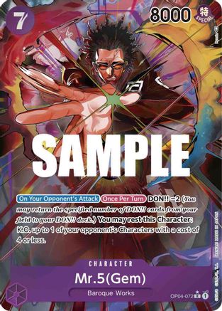 Mr.5 (Gem) (Alternate Art) (OP04-072) Foil