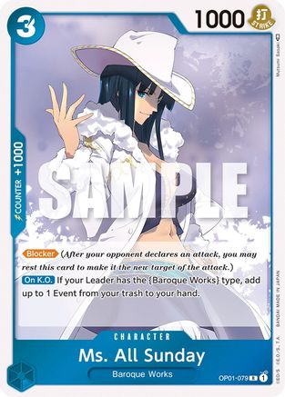 Ms. All Sunday (OP01-079) Foil
