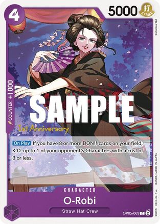 O-Robi (OP05-063) 1st Anniversary Tournament Cards