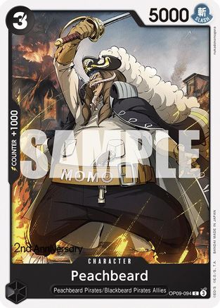 Peachbeard (OP09-094) 2nd Anniversary Tournament Cards