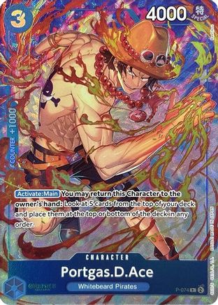 Portgas.D.Ace (Premium Card Collection -Best Selection Vol. 3-) (P-074) Foil