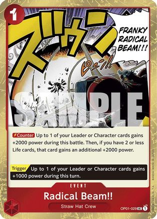 Radical Beam!! (Jolly Roger Foil) (OP01-029) Foil