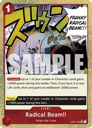 Radical Beam!! (Textured Foil) (OP01-029) Foil