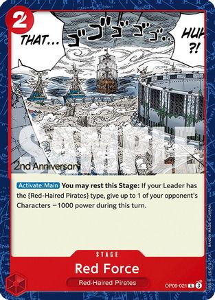Red Force (OP09-021) 2nd Anniversary Tournament Cards