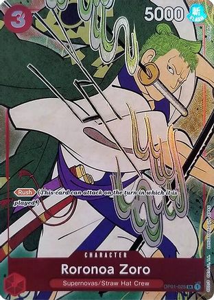 Roronoa Zoro (English Version 1st Anniversary Set) (OP01-025) Foil