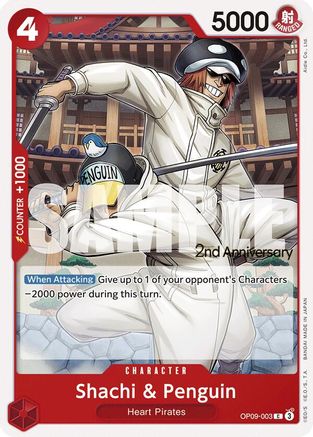 Shachi & Penguin (OP09-003) 2nd Anniversary Tournament Cards