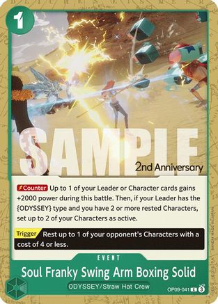 Soul Franky Swing Arm Boxing Solid (OP09-041) 2nd Anniversary Tournament Cards