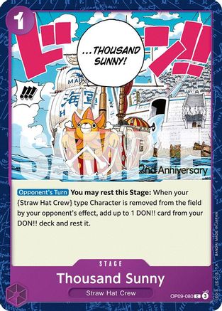 Thousand Sunny (OP09-080) 2nd Anniversary Tournament Cards