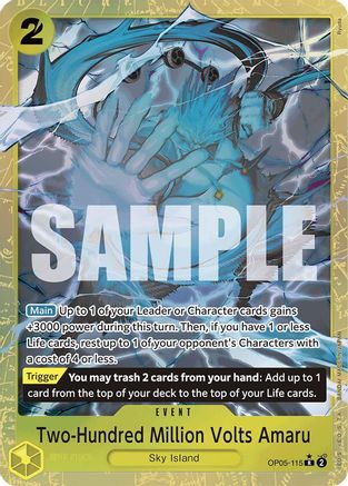 Two-Hundred Million Volts Amaru (Alternate Art) (OP05-115) Foil