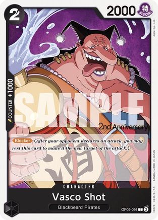 Vasco Shot (OP09-091) 2nd Anniversary Tournament Cards