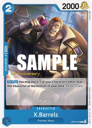 X.Barrels (OP05-056) 1st Anniversary Tournament Cards