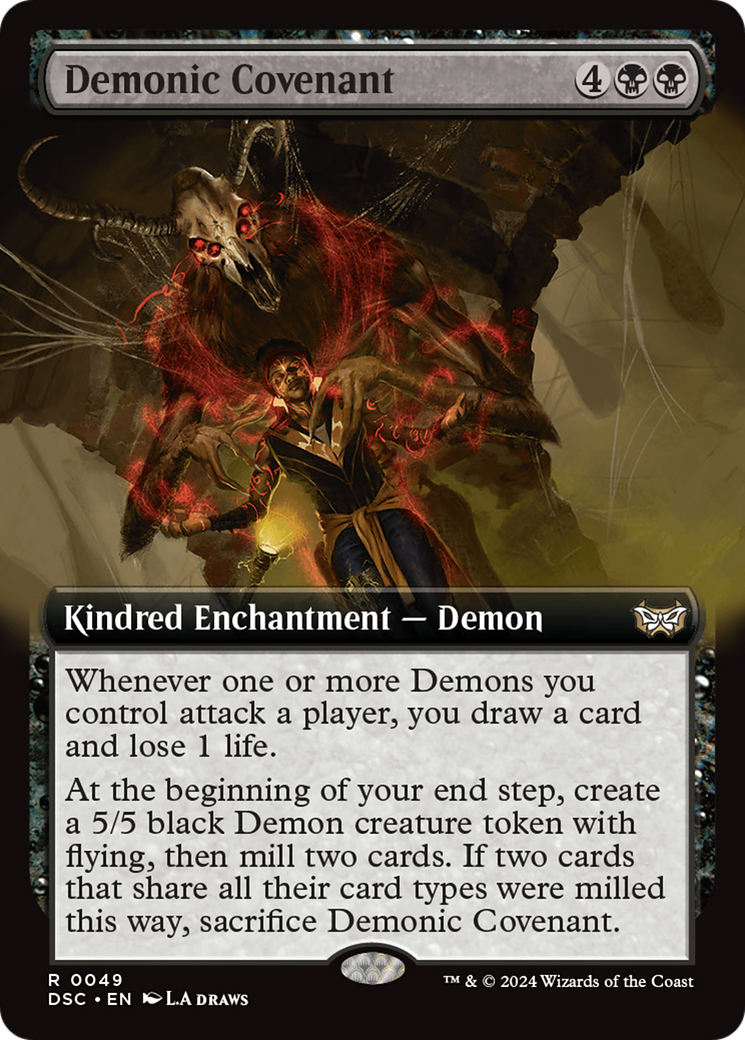 Demonic Covenant (Extended Art) [Duskmourn: House of Horror Commander] | Silver Goblin