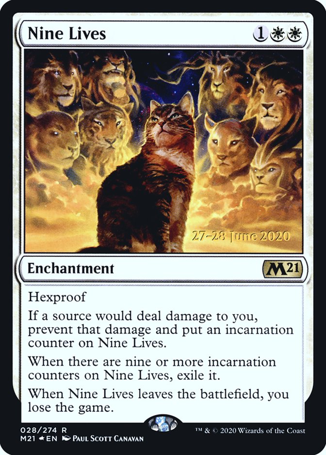 Nine Lives [Core Set 2021 Prerelease Promos] | Silver Goblin