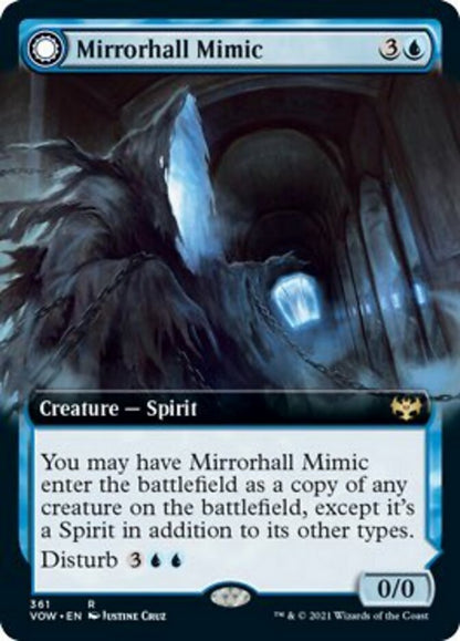 Mirrorhall Mimic // Ghastly Mimicry (Extended Art) [Innistrad: Crimson Vow] Foil