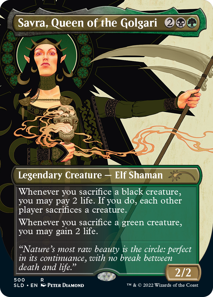 Savra, Queen of the Golgari (Borderless) [Secret Lair Drop Series] | Silver Goblin