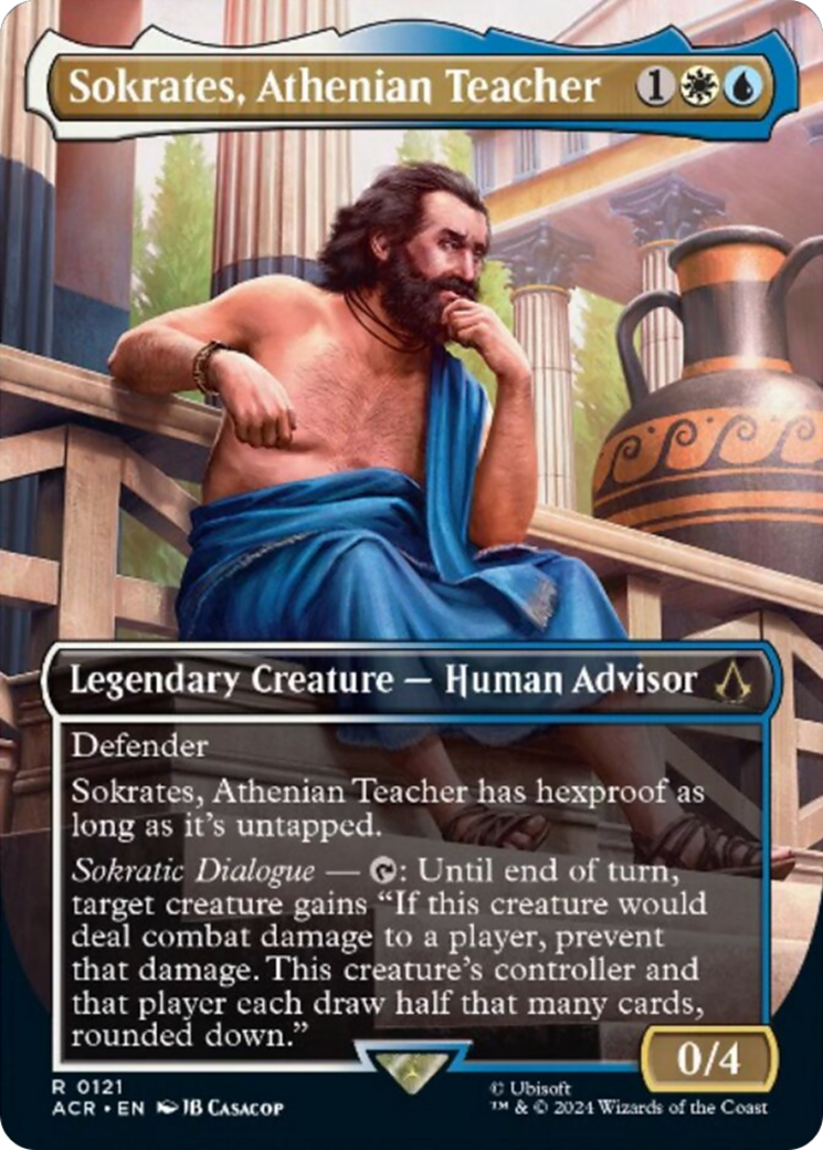 Sokrates, Athenian Teacher (Borderless) (121) Foil - Assassin's Creed