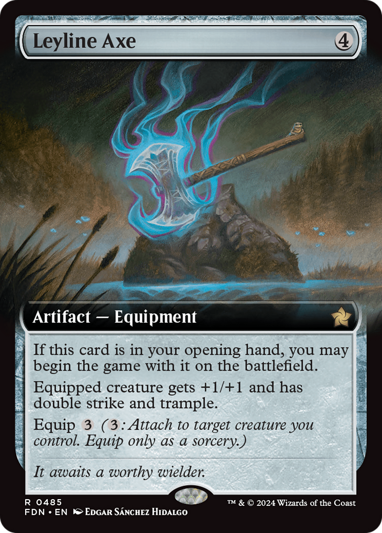 Leyline Axe (Extended Art) [Foundations] | Silver Goblin