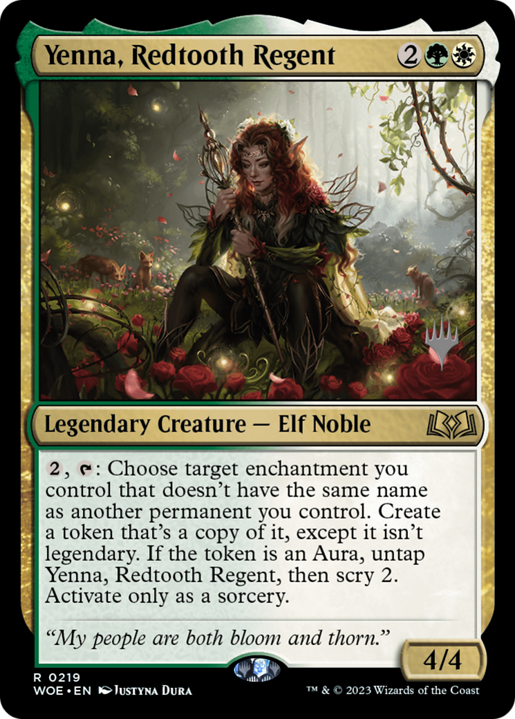 Yenna, Redtooth Regent (Promo Pack) [Wilds of Eldraine Promos] | Silver Goblin