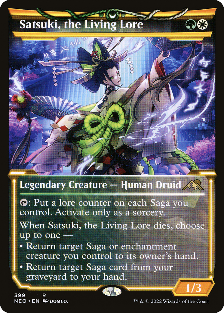 Satsuki, the Living Lore (Showcase) (399) Foil - Kamigawa: Neon Dynasty