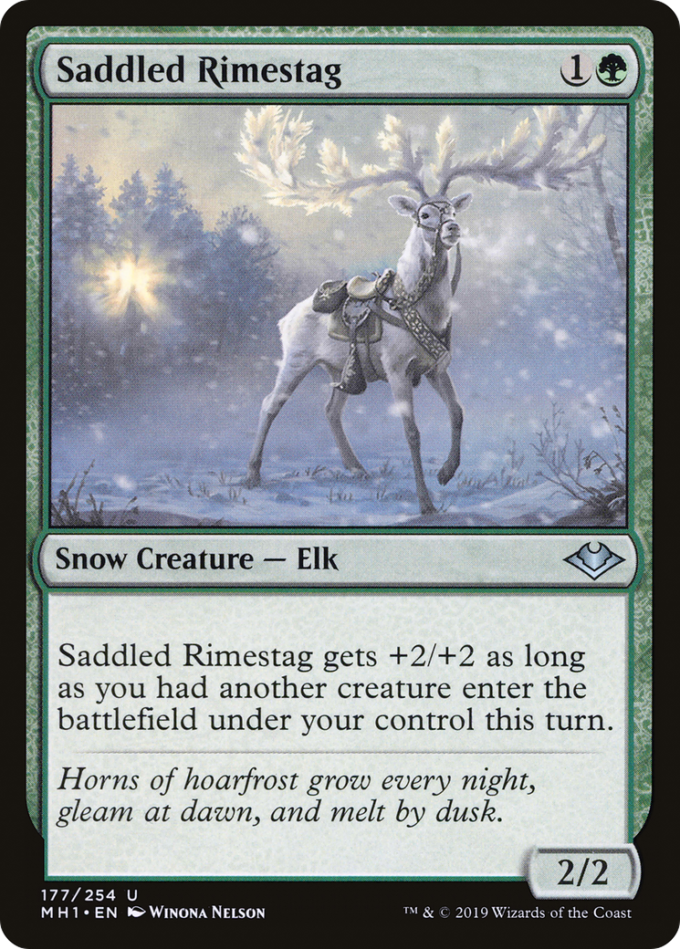 Saddled Rimestag (177) Foil - Modern Horizons