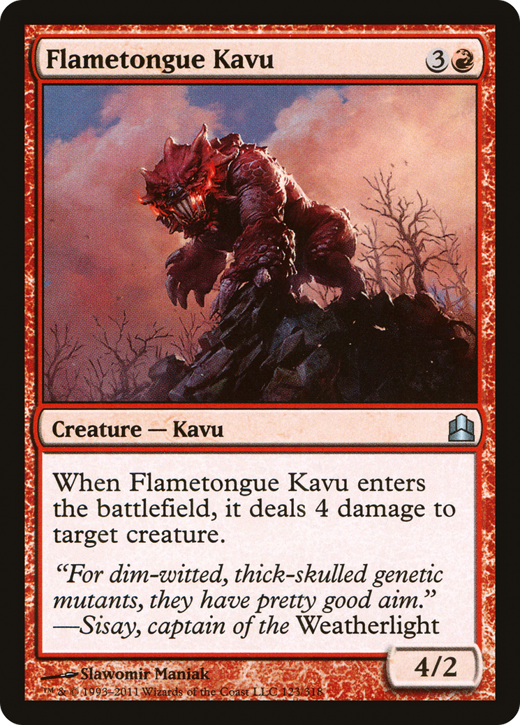 Flametongue Kavu (123) - Commander 2011