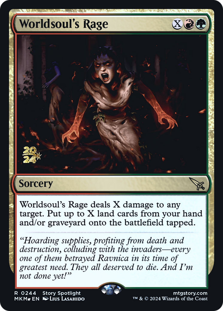 Worldsoul's Rage (244) Foil - Murders at Karlov Manor Promos