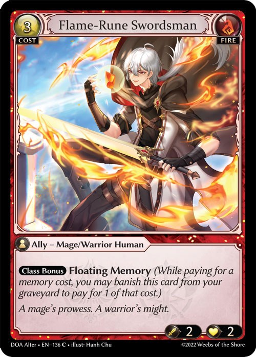 Flame-Rune Swordsman (136) [Dawn of Ashes: Alter Edition] Foil