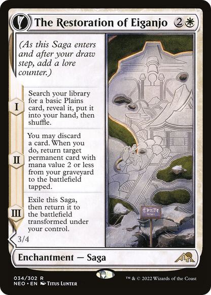 The Restoration of Eiganjo // Architect of Restoration (034) Foil - Kamigawa: Neon Dynasty
