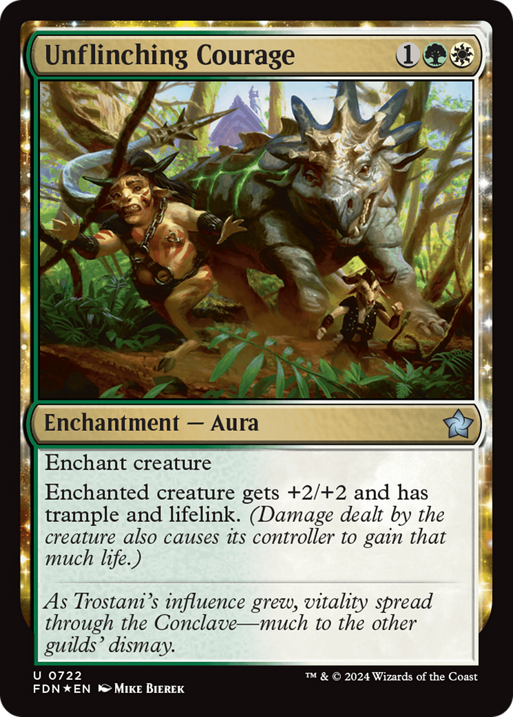 Unflinching Courage (722) Foil - Foundations