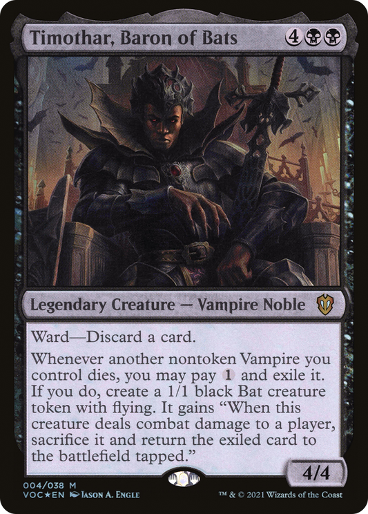 Timothar, Baron of Bats [Innistrad: Crimson Vow Commander] Foil