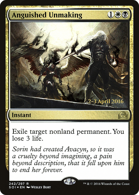 Anguished Unmaking (242s) Foil - Shadows over Innistrad Promos