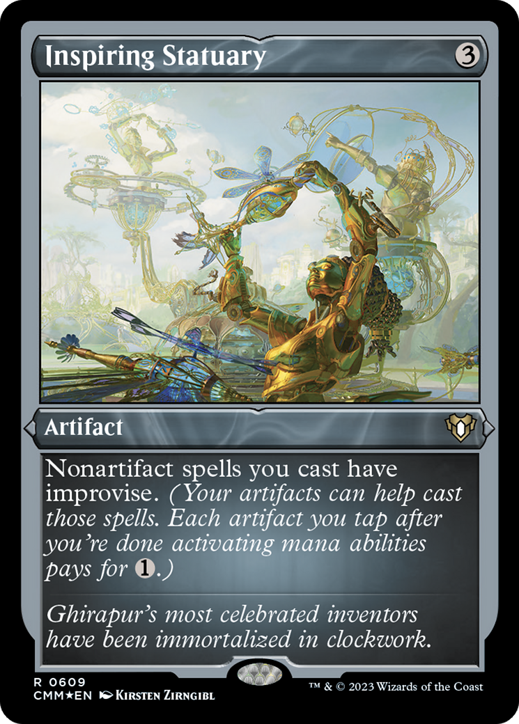 Inspiring Statuary (Foil Etched) [Commander Masters] | Silver Goblin