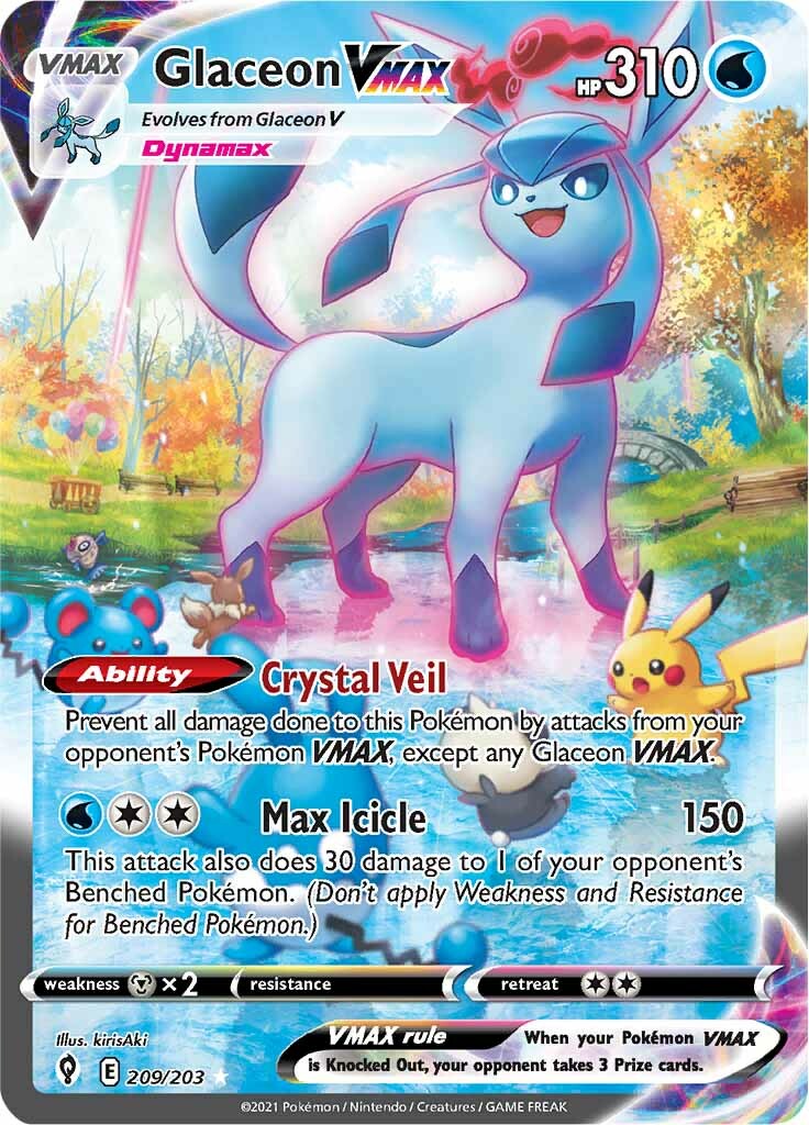 Glaceon VMAX (209/203) [Sword & Shield: Evolving Skies] | Silver Goblin