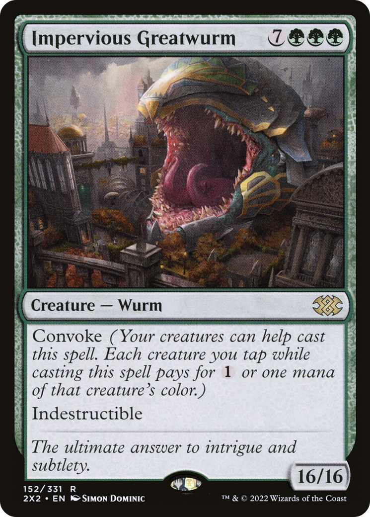 Impervious Greatwurm (152) - Double Masters 2022