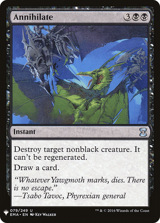 Annihilate (EMA-79) - The List